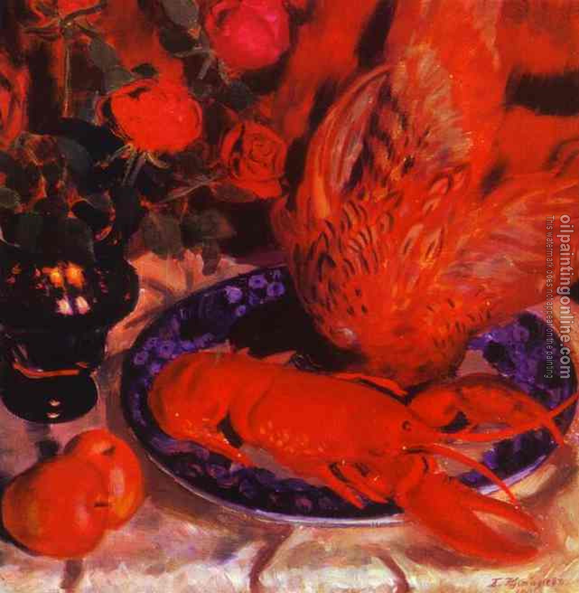 Kustodiev, Boris - Still-Life with Pheasant
